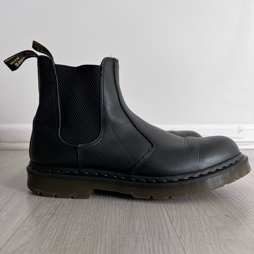 Dr. Martens Black Leather Ankle Chelsea Boots - Picture 2 of 6